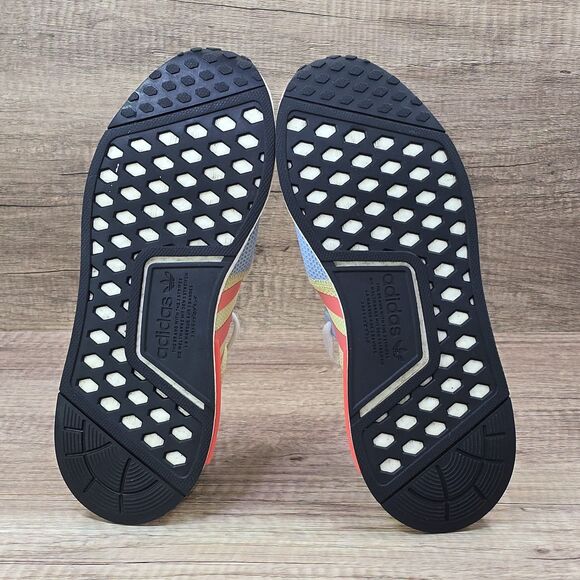 adidas NMD R1 Refined x Kevin Lyons Men's Sz 6 Women's Sz 7.5 Yellow Blue Shoes - Picture 8 of 9